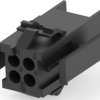 Socket housing, 4 pole, pitch 4.2 mm, straight, black, 1-640509-0