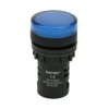 Kontrolka; AD16-22DS/BL-24; 22mm; podświetlenie LED 24V; niebieski; śrubowe; czarny; IP40; 38mm; Onpow; RoHS
