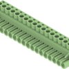 Socket header, 18 pole, pitch 5 mm, straight, green, 1410320000