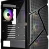 Enermax MarbleShell MS31 ARGB Midi Tower Obudowa do komputera czarny z 4 wentylatorami LED, z okienkiem, z filtrem przec