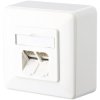 Metz Connect 1307380002-I Network outlet Surface-mount CAT 6 2 ports Pure white