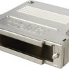 D-Sub connector housing, size: 4 (DC), straight 180°, cable Ø 14.5 mm, ABS, silver, 165X13499XE