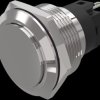 Vandal-proof pushbutton, silver, unlit , mounting Ø 22 mm, IP65/IP67, 82-6161.1000