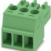 Socket header, 3 pole, pitch 3.5 mm, straight, green, 1840379