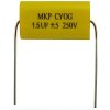Kondensator AUDIO 1.5uF 155 MKP zamiennik MKT foliowy syczki wysokie tony