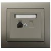 KIER Gniazdo telefoniczne pojedyncze RJ11 satyna light GPT-1W/45