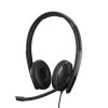 EPOS 1000221 Słuchawki nauszne przewód stereo czarny regulacja głośności, wyciszenie mikrofonu Telefon