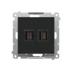 SIMON 55 Gniazdo HDMI podwójne czarny mat TGHDMI2.01/149 KONTAKT SIMON