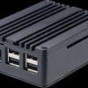 A-RA03-M1B Housing for Raspberry Pi 3B / 3B+, aluminum, black