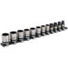 Sealey AK2741B Socket Set 12pc 3/8"Sq Drive Lock-On™ 6pt Metric - Black Series