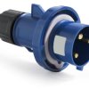 Złącze przemysłowe - zasilające 32A Wtyczka 200 → 250 V. 2P + E RS PRO Niebieski Montaż na kablu IP67