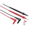 Measuring lead with (4 mm plug, angled) to (4 mm plug, angled), black/red, silicone, CAT III, TL76