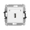 Icon Mechanizm Gniazda Pojedynczego Usb A-A 2.0 Biały Igusb-1