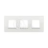 Ramka ozdobna Eikon Evo, 2+2+2M, Total White Diamond, 21644.87