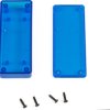 ABS miniature enclosure, (L x W x H) 100 x 40 x 20 mm, blue/transparent, IP54, 1551UTBU