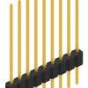 Pin header, 9 pole, pitch 1.27 mm, straight, black, 10059492