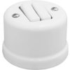 Łącznik do sterowania roletami natynkowy Retro ceramic 10A-250V~, biały