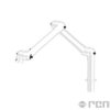 Ramię ALSIDENT 1290mm do systemu CHEMICAL RESISTANT 75 montowane do blatu - białe połączenia