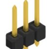Pin header, 3 pole, pitch 2.54 mm, straight, black, 10053884