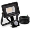Naświetlacz LED LUMILED ZONER 20W 1800LM 4000K IP44 Czarny Czujnik Ruchu Klasa F 3 Lata Gwarancji