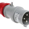 Złącze przemysłowe - zasilające 32A Wtyczka 415 V 3P + E Męski Scame Czerwony Montaż na kablu IP44