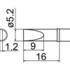 Grot śrubokręt płaski 5.2mm JV-TP24N T12 do stacji iSolder-40 PT AOYUE T12