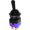 Toggle switch, metal, 2 pole, latching, On-On, 4 A/30 VDC, gold-plated, 12146AGK