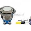 Przycisk chwilowy 16 mm płaski stal 36V - śrubki