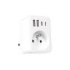 Rozgałęźnik elektryczny R-1 1gn. z.u. + 2xUSB + 2xUSB-C biały / Lx9604