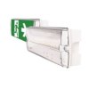 Oprawa ewakuacyjna awaryjna ORION LED II 150 M 3H AT LT IP65 biała z piktogramami OR7 OR8 wersja LT układ grzejny z termostatem
