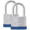 ABUS 80889 50mm Silver Rock™ 5 Padlock Twin Pack