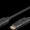 61286 HDMI cable connector/connector, 360°, 4K 60 Hz, 2 m