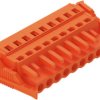 Socket header, 9 pole, pitch 5.08 mm, angled, orange, 231-309/037-000