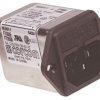 Gniazdo zasilające IEC z filtrem przeciwzakłóceniowym2 1A C14 TE Connectivity Montaż na kołnierzu 5 x 20mm