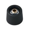 Pokrętło potencjometru oś: 6mm średnica: 20mm Wałek okrągły Czarny OKW