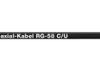 Coaxial cable, 50 Ω, RG 174 A/U, black