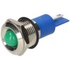 R-TECH 656941 Panel Indicator 14mm Domed 12V Grn Nickel Brass