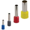 Końcówka tulejkowa izolowana DIN / HI 1/8 czerwona ( 100 szt. )
