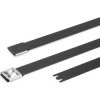 Cable tie, polyester, stainless steel, (L x W) 201 x 4.6 mm, bundle-Ø 17 to 50 mm, black, -50 to 150 °C, 111-00289
