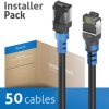 FI-PC110-010-PCK Patch cable, Cat.6a, S/FTP, black, 1 m, 50 pieces