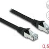 80133 RJ45 Network Cable Cat.6A S/FTP PUR Outdoor 0.5 m black
