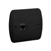 Simon Akord Gniazdo komputerowe RJ45 pojedyncze, kategoria 5e. Montaż do puszki na wkręty czarny AF51/49