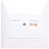 Akcent Gniazdo Komputerowe Pojedyncze Rj45 Kat.5E Forex Białe Gpk-1A/F/00
