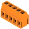 PCB terminal, 5 pole, pitch 5 mm, AWG 24-14, 15 A, screw connection, orange, 1845310000