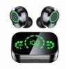 SŁUCHAWKI DOUSZNE BLUETOOTH BEZPRZEWODOWE Z ETUI ŁADUJĄCYM LED I MIKROFONEM