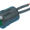 Lampka kontrolna do montażu panelowego 24V dc, zielona 12mm LED Czarny Wyprowadzenia RS PRO