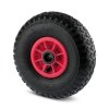 Kółko do wózka, Pneumatyczne, Polipropylen, Czarny, Czerwony, obc.: 75kg, śred.: 260mm, szer.: 85mm