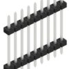 Pin header, 9 pole, pitch 2 mm, straight, black, SLY51229Z