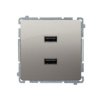 SIMON BASIC Ładowarka 2 x USB (moduł) 2.1 A 5V DC 230V satynowy BMC2USB.01/29 KONTAKT SIMON