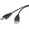 Renkforce RF-4463028 USB 2.0 Cable USB-A to USB-A 1m Blk Gold-Plated Connectors